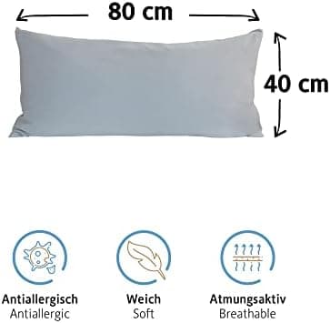 Komfortec Kissenbezüge 2er Set – 100% Baumwolle Premium Jersey (150 g/m²), superweich – OEKO‑TEX STANDARD 100
