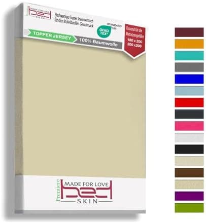 120x200 cm Jersey-Spannbettlaken – 100% Baumwolle, Weiß