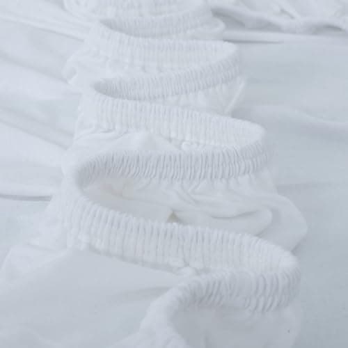 Vency Spannbettlaken 90x200 cm (bis 25 cm Matratzenhöhe) – 100% Baumwolle, Weiß