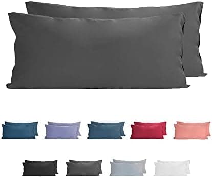 Komfortec Kissenbezüge 2er Set – 100% Baumwolle Premium Jersey (150 g/m²), superweich – OEKO‑TEX STANDARD 100