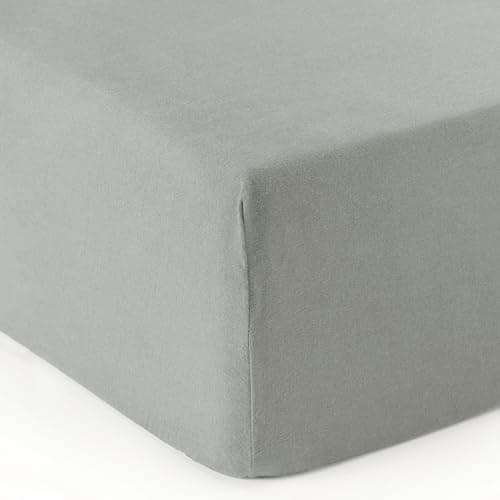 Mixibaby Spannbettlaken Jersey 100% Baumwolle – 180 x 200 cm, Hellgrau