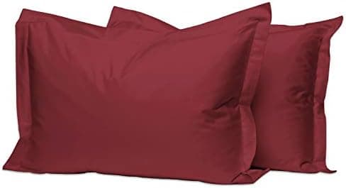 Pizuna Kissenbezüge 2er-Pack 40 x 80 cm Dunkelblau – 100% Langstapel-Baumwolle, 400 Fadenzahl