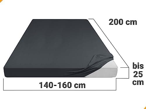 Jersey-Spannbetttuch – 100% Baumwolle, 180–200 x 200 cm