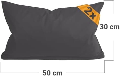 Doppelpack Baumwoll-Kissenbezüge 40 x 15 cm – Navyblau, schlichtes modernes Design