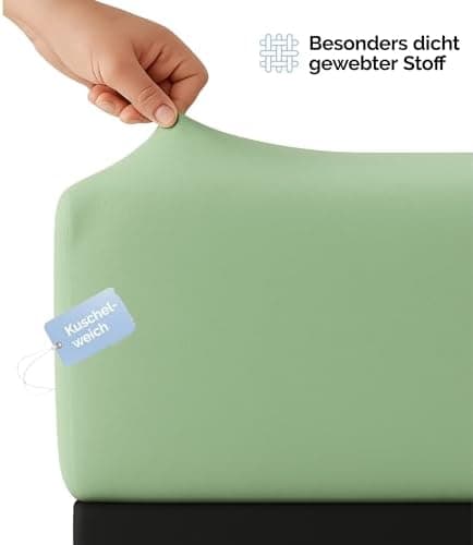 Spannbettlaken 120x200 cm – Jersey 100% Baumwolle – für Matratzen bis 25 cm Höhe