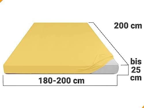 Jersey-Spannbetttuch – 100% Baumwolle, 180–200 x 200 cm