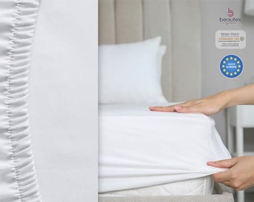 BEAUTEX Spannbetttuch aus Baumwolle – Premium Jersey 160 g/m², OEKO‑TEX STANDARD 100