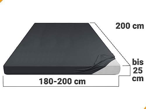 Jersey-Spannbetttuch – 100% Baumwolle, 180–200 x 200 cm