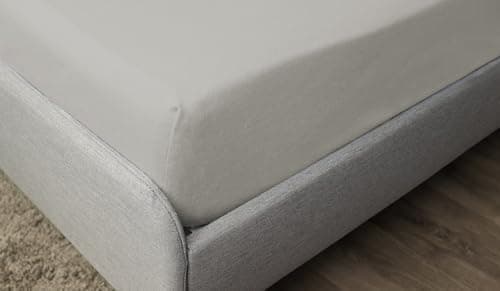 Spannbettuch Jersey mit Elasthan – 97% Baumwolle / 3% Elasthan, elastisches Spannbettlaken Weiß (90–100 × 200–220 cm)