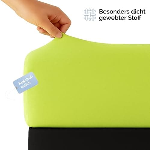 Spannbettlaken 120x200 cm – Jersey 100% Baumwolle – für Matratzen bis 25 cm Höhe