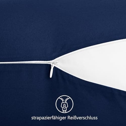REDKEY Kissenbezug 40x80 cm 2er Set – gebürstetes Mikrofaser, Reißverschluss, waschbar bis 40°C – Anthrazit