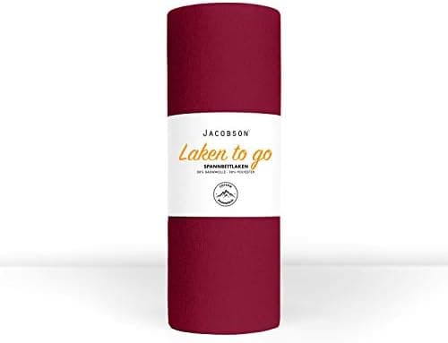 Jacobson Jersey-Spannbettlaken – 50% Baumwolle/50% Polyester, elastisch & hautsympathisch – 180–200 x 200 cm, 1er Set, N