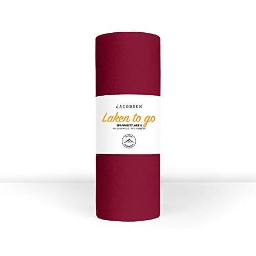 Jacobson Jersey-Spannbettlaken – 50% Baumwolle/50% Polyester, elastisch & hautsympathisch – 180–200 x 200 cm, 1er Set, N