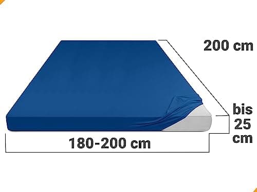 Jersey-Spannbetttuch – 100% Baumwolle, 180–200 x 200 cm