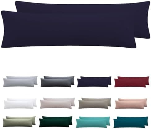 Kissenbezug 40x80 cm 2er Set – 100% Mikrofaser Beige, weich & bügelfrei mit Reißverschluss