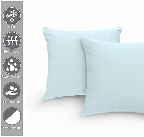 Pizuna Kissenbezüge 2er-Pack 40 x 80 cm Dunkelblau – 100% Langstapel-Baumwolle, 400 Fadenzahl