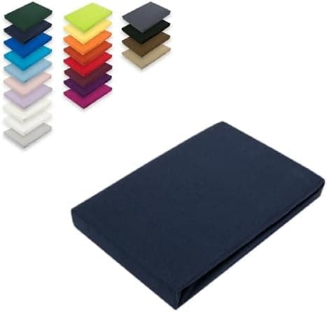 EXKLUSIV HEIMTEXTIL Jersey-Spannbettlaken 90–100 x 200 cm, bis 25 cm Matratzenhöhe – 100% Baumwolle, Öko‑Tex zertifizier