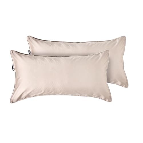 Cloudpillo Kissenbezug 40x80 cm 2er‑Pack – Premium atmungsaktive Baumwolle, ultraweich, mit Reißverschluss, antibakterie