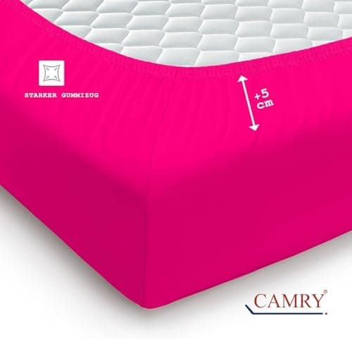 Camry Spannbettlaken 180x200–200x200 cm – Baumwoll‑Jersey Orange