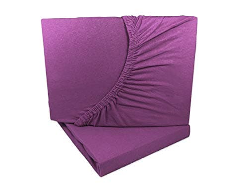 2er-Pack Jersey-Spannbettlaken 90x200–100x200 cm, 100% Baumwolle, Weiß