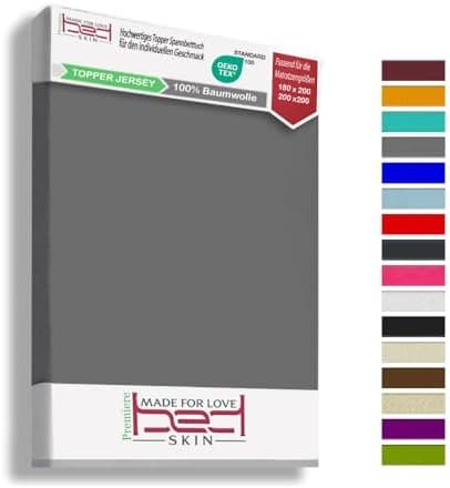 120x200 cm Jersey-Spannbettlaken – 100% Baumwolle, Weiß