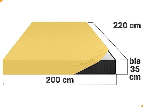 Jersey-Spannbetttuch – 100% Baumwolle, 180–200 x 200 cm