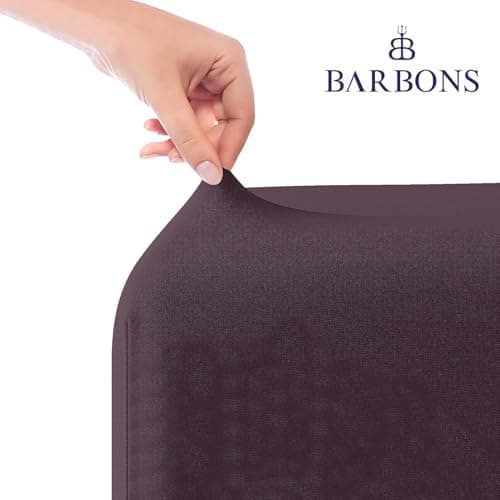 BARBONS Spannbettlaken 140x200 cm – 100% Baumwolle Jersey, für Boxspringbett & Matratzen bis 27 cm – Hellgrau
