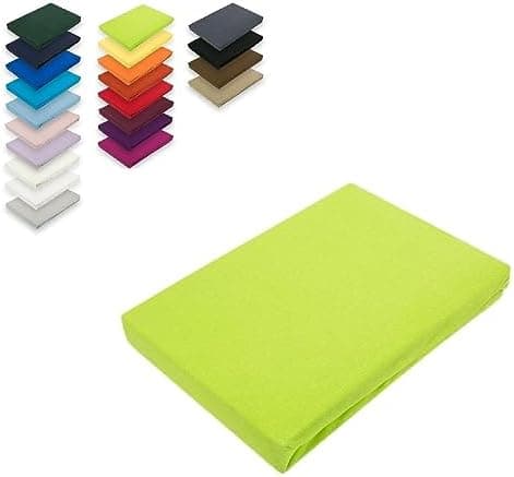 EXKLUSIV HEIMTEXTIL Jersey-Spannbettlaken 90–100 x 200 cm, bis 25 cm Matratzenhöhe – 100% Baumwolle, Öko‑Tex zertifizier