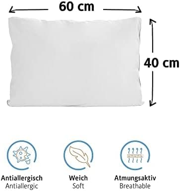 Komfortec Kissenbezüge 2er Set – 100% Baumwolle Premium Jersey (150 g/m²), superweich – OEKO‑TEX STANDARD 100