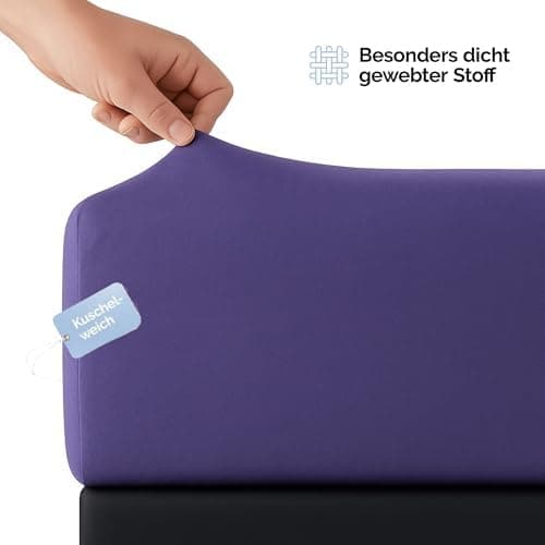 Spannbettlaken 120x200 cm – Jersey 100% Baumwolle – für Matratzen bis 25 cm Höhe