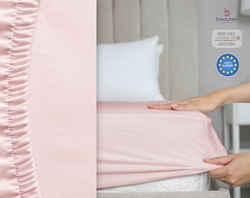 BEAUTEX Spannbetttuch aus Baumwolle – Premium Jersey 160 g/m², OEKO‑TEX STANDARD 100