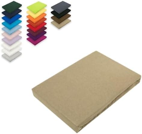 EXKLUSIV HEIMTEXTIL Jersey-Spannbettlaken 90–100 x 200 cm, bis 25 cm Matratzenhöhe – 100% Baumwolle, Öko‑Tex zertifizier