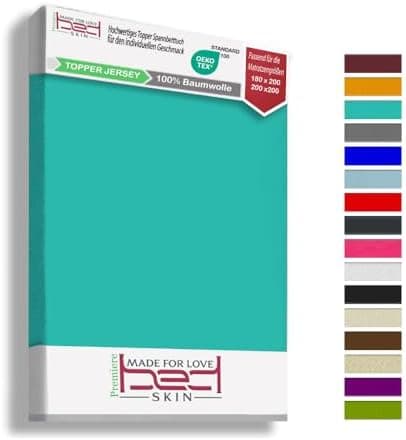 120x200 cm Jersey-Spannbettlaken – 100% Baumwolle, Weiß