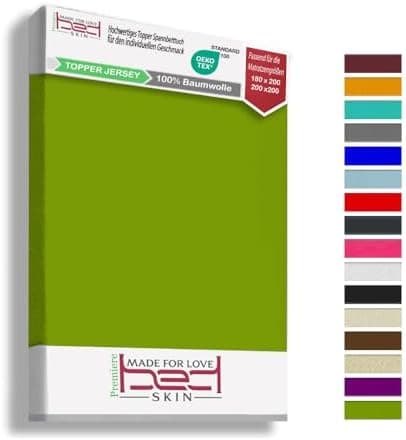 120x200 cm Jersey-Spannbettlaken – 100% Baumwolle, Weiß