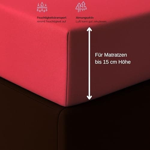 Spannbettlaken 120x200 cm – Jersey 100% Baumwolle – für Matratzen bis 25 cm Höhe