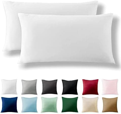2er-Set Kissenbezüge 40 x 80 cm – Renforcé, 100% Baumwolle, superweich mit Reißverschluss, Babyrosa