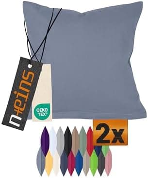 Doppelpack Baumwoll-Kissenbezüge 40 x 15 cm – Navyblau, schlichtes modernes Design