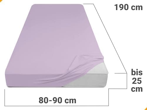 Jersey-Spannbetttuch – 100% Baumwolle, 180–200 x 200 cm