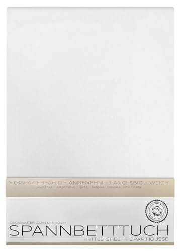 BEAUTEX Spannbetttuch aus Baumwolle – Premium Jersey 160 g/m², OEKO‑TEX STANDARD 100