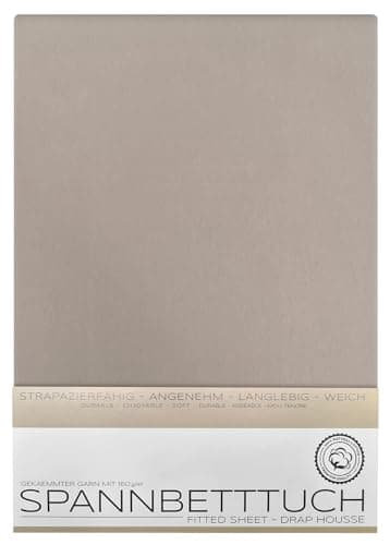 BEAUTEX Spannbetttuch aus Baumwolle – Premium Jersey 160 g/m², OEKO‑TEX STANDARD 100