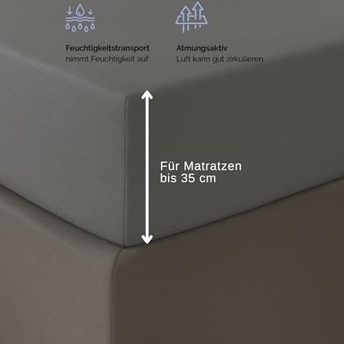Spannbettlaken 120x200 cm – Jersey 100% Baumwolle – für Matratzen bis 25 cm Höhe