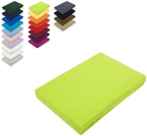 EXKLUSIV HEIMTEXTIL Jersey-Spannbettlaken 90–100 x 200 cm, bis 25 cm Matratzenhöhe – 100% Baumwolle, Öko‑Tex zertifizier