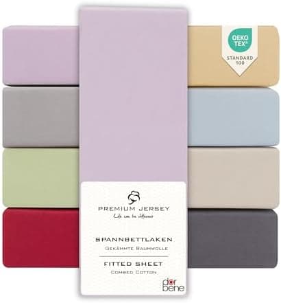 Spannbettlaken 90x200 – Jersey 100% gekämmte Baumwolle, passend für Matratzen bis 30 cm