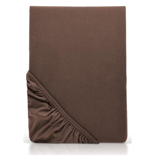 MOON-Luxury Spannbettlaken/Spannbetttuch Jersey-Stretch 230 g/m² OEKO-TEX – anthrazit, 90×200–100×220