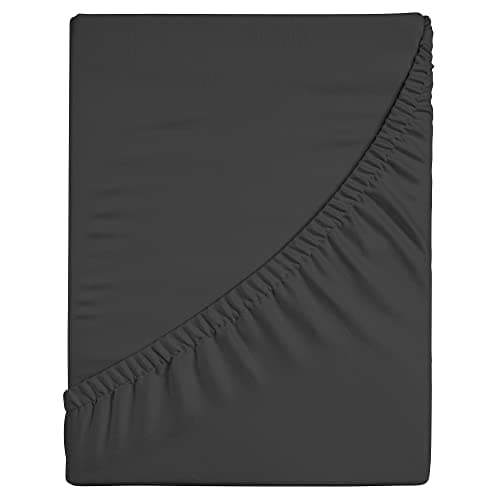 Komfortec Spannbettlaken 90x200 cm Jersey-Baumwolle – OEKO-TEX® Standard 100, Rundumgummizug für perfekte Passform, Weiß