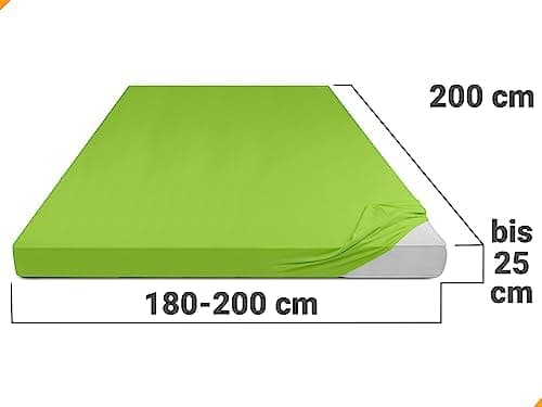 Jersey-Spannbetttuch – 100% Baumwolle, 180–200 x 200 cm