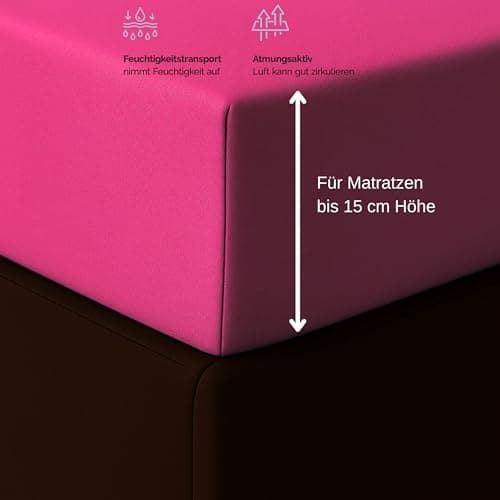 Spannbettlaken 120x200 cm – Jersey 100% Baumwolle – für Matratzen bis 25 cm Höhe