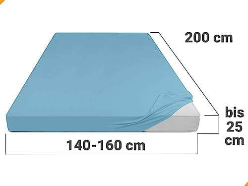 Jersey-Spannbetttuch – 100% Baumwolle, 180–200 x 200 cm