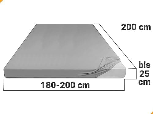 Jersey-Spannbetttuch – 100% Baumwolle, 180–200 x 200 cm