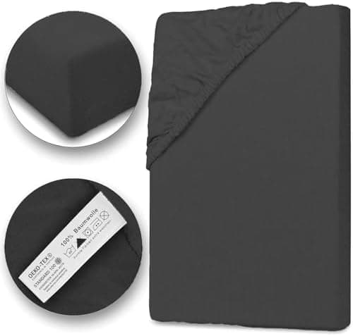 Julido Jersey-Spannbettlaken 140x200 cm – Baumwolle, OEKO-TEX® Standard 100, hautfreundlich & allergikergeeignet, Grün